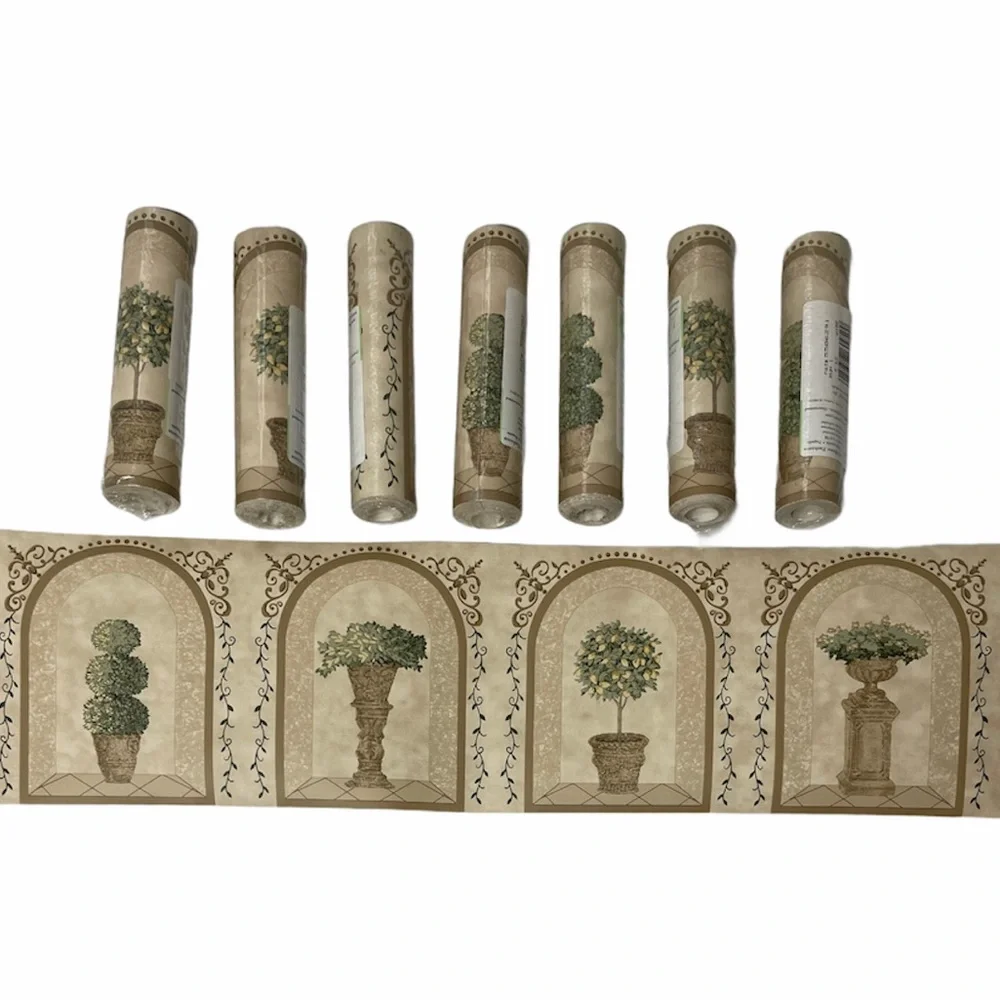 Vintage Wall Border Paper Lemon Topiary Waverly #5506291 Wallpaper Border Art